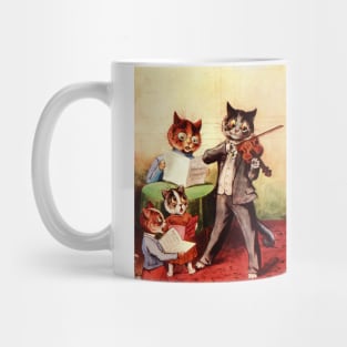 Musical Cat Family by Louis Wain Mug